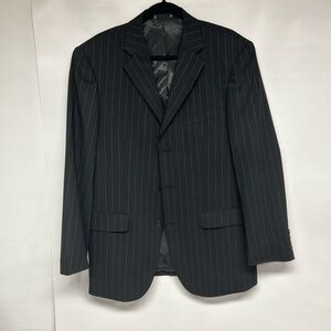 Emanuel Ungaro Charcoal Pinstripe Suit Jacket